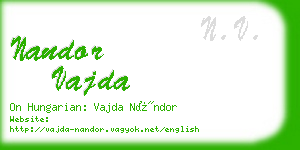 nandor vajda business card